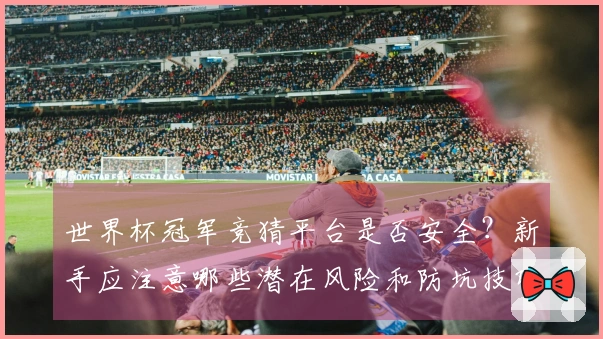 世界杯冠军竞猜平台是否安全？新手应注意哪些潜在风险和防坑技巧
