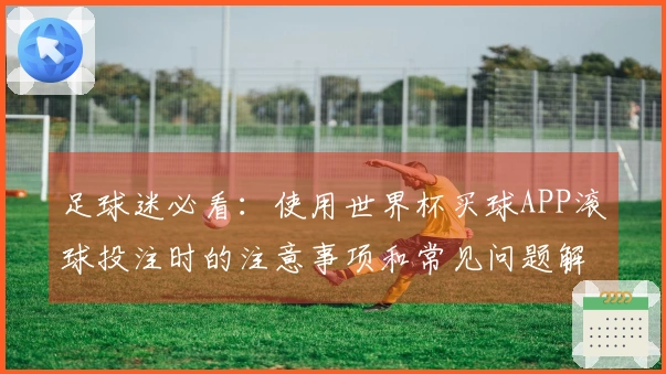 足球迷必看：使用世界杯买球APP滚球投注时的注意事项和常见问题解决方案